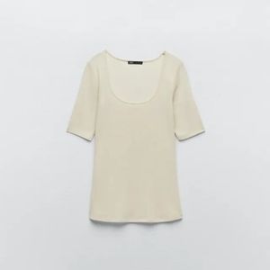 ZARA SOFT SHORT SLEEVE TOP